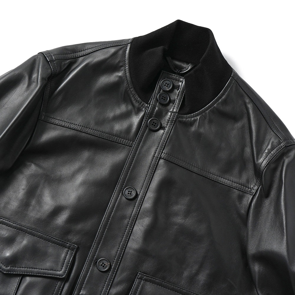 EMMETI エンメティ GUS LANA SP PLONGE ガス スペシャル プロンジェレザー A-1型 ブルゾン BLACK