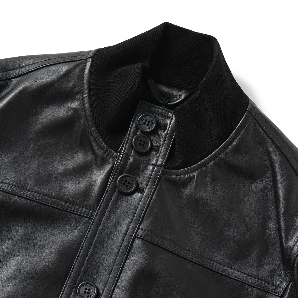 EMMETI エンメティ GUS LANA SP PLONGE ガス スペシャル プロンジェレザー A-1型 ブルゾン BLACK