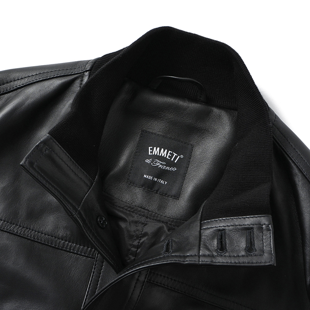 EMMETI エンメティ GUS LANA SP PLONGE ガス スペシャル プロンジェレザー A-1型 ブルゾン BLACK