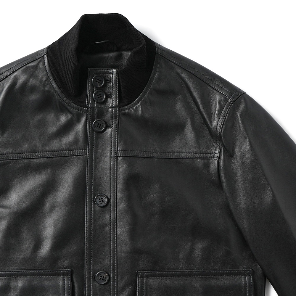 EMMETI エンメティ GUS LANA SP PLONGE ガス スペシャル プロンジェレザー A-1型 ブルゾン BLACK