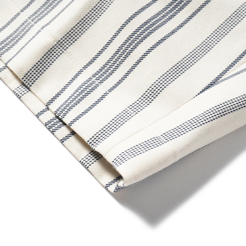 BERWICH ベルウィッチ BERTO J SHORT-SB1087 コットン ストライプ サイドアジャスター ショートパンツ WHITE