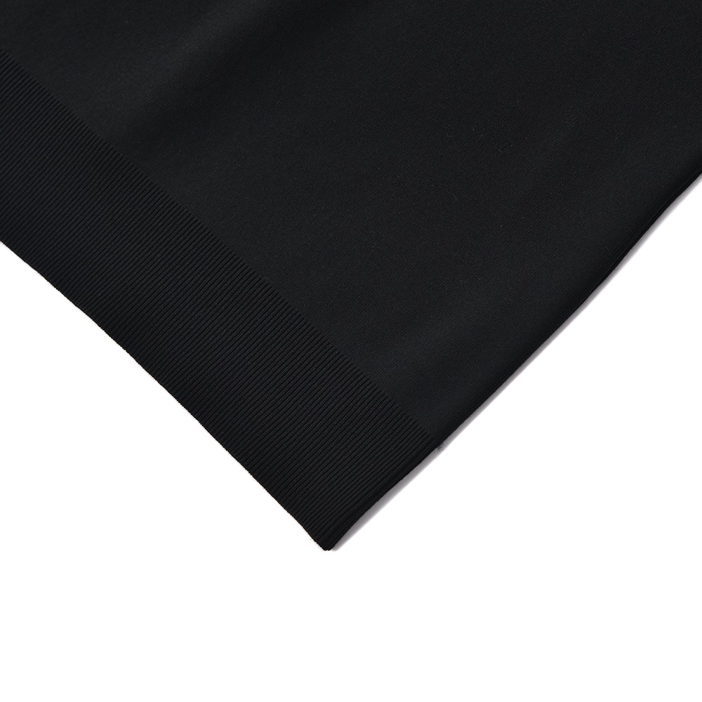 REVENIR リブニール COTTON POLYESTER KNIT MOCK NECK S/S ニット モックネック Tシャツ BLACK