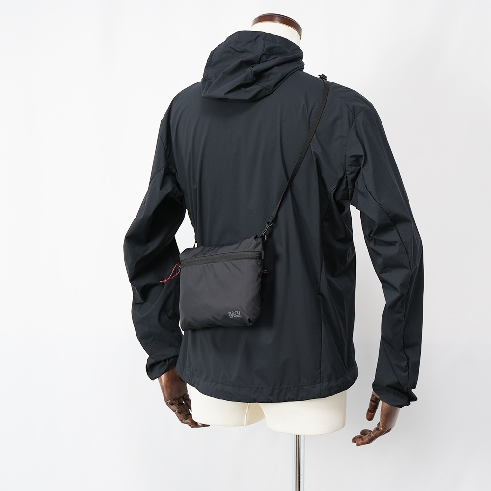 BACH バッハ CHEST POCKET CODURA リップストップナイロン 2way ショルダーバッグ BLACK