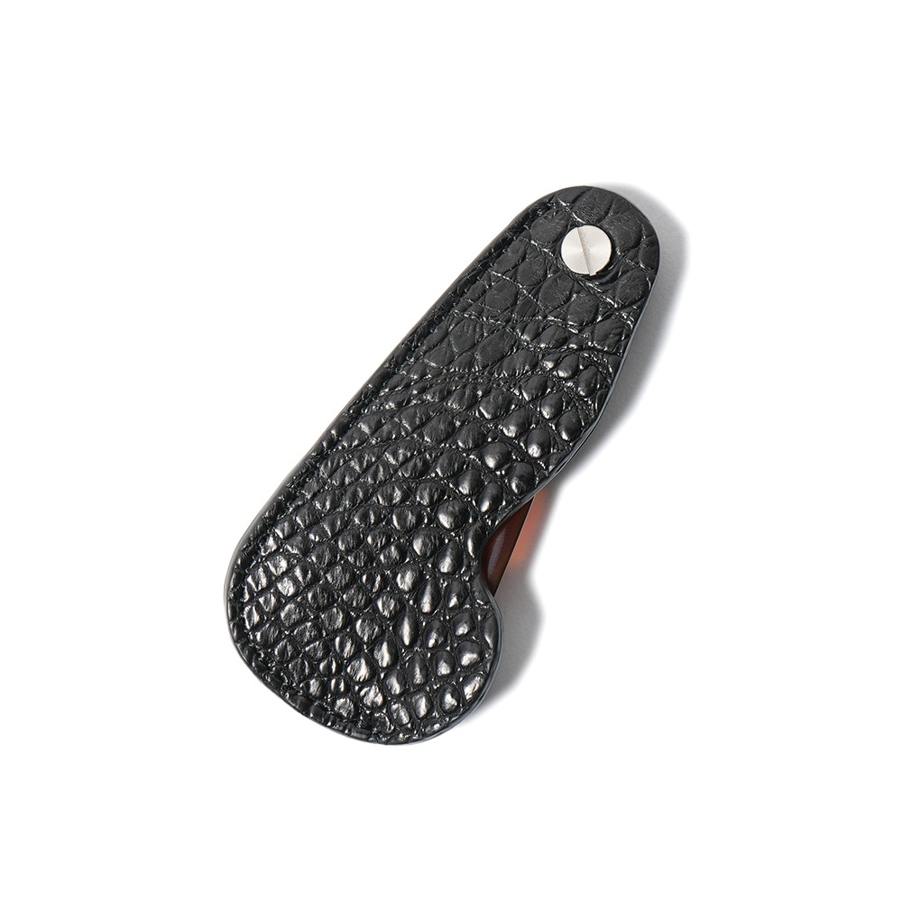 THE SOLE ザソール クロコダイルケース 鼈甲 シューホーン TSKB-CR BLACK