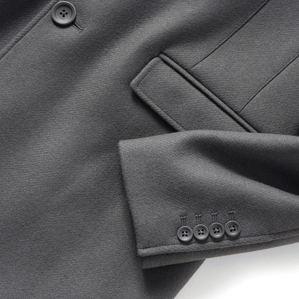 HERNO ヘルノ EASY WOOL・NYLON ULTRA LIGHT ウールメルトン 中綿 チェスターコート CA000202U-33432R  GREY