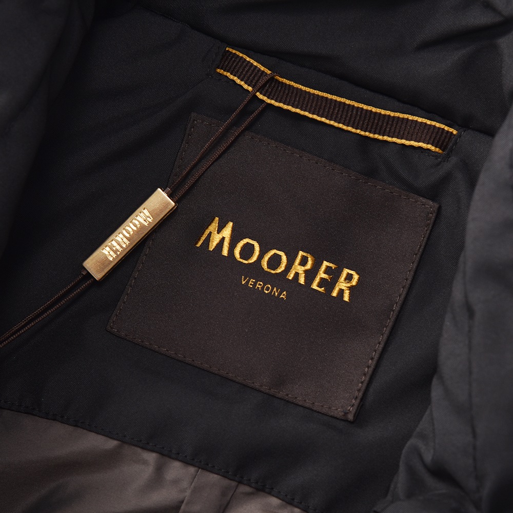 MOORER ムーレー BERNINI-KM ベルニーニ ポリエステル ハーフコート BLACK