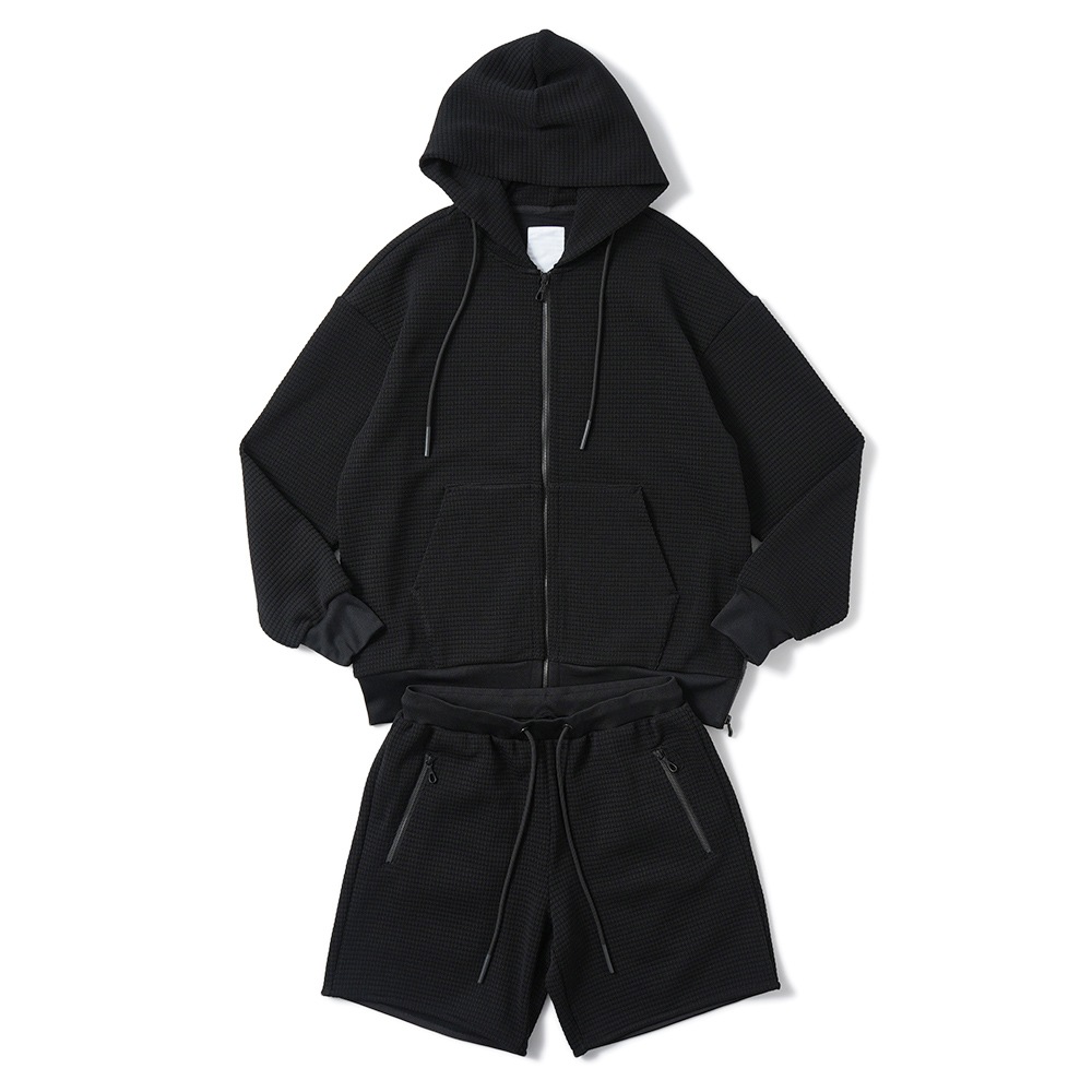 onegravity ワングラヴィティ ブロックワッフル ショートパンツ 61-234-07-030010 BLACK