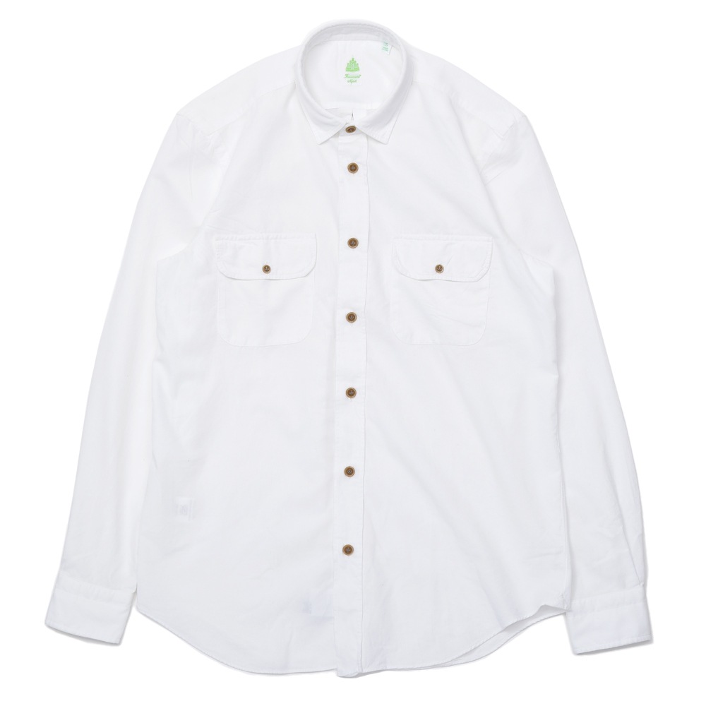 FINAMORE フィナモレ SILVANO CLARK コットン ソフトコーデュロイ スモールカラーシャツ