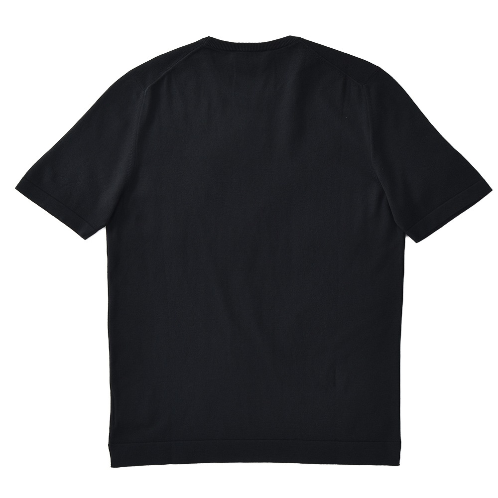GRANSASSO グランサッソ ソフトコットン ニット クルーネック ショートスリーブ Tシャツ 58138/18120 BLACK