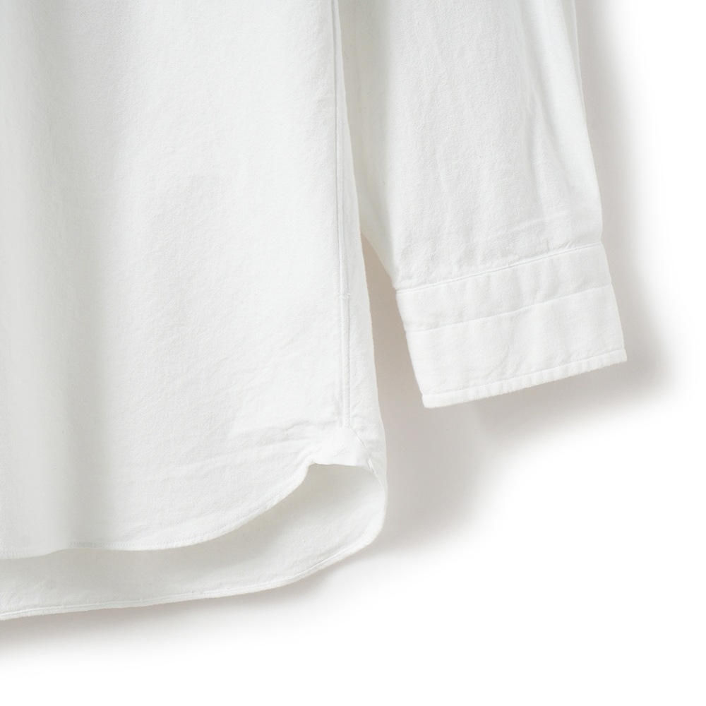 FINAMORE フィナモレ LISAJ GRACEJ 012726 A3096C コットン ビッグシルエットシャツ WHITE