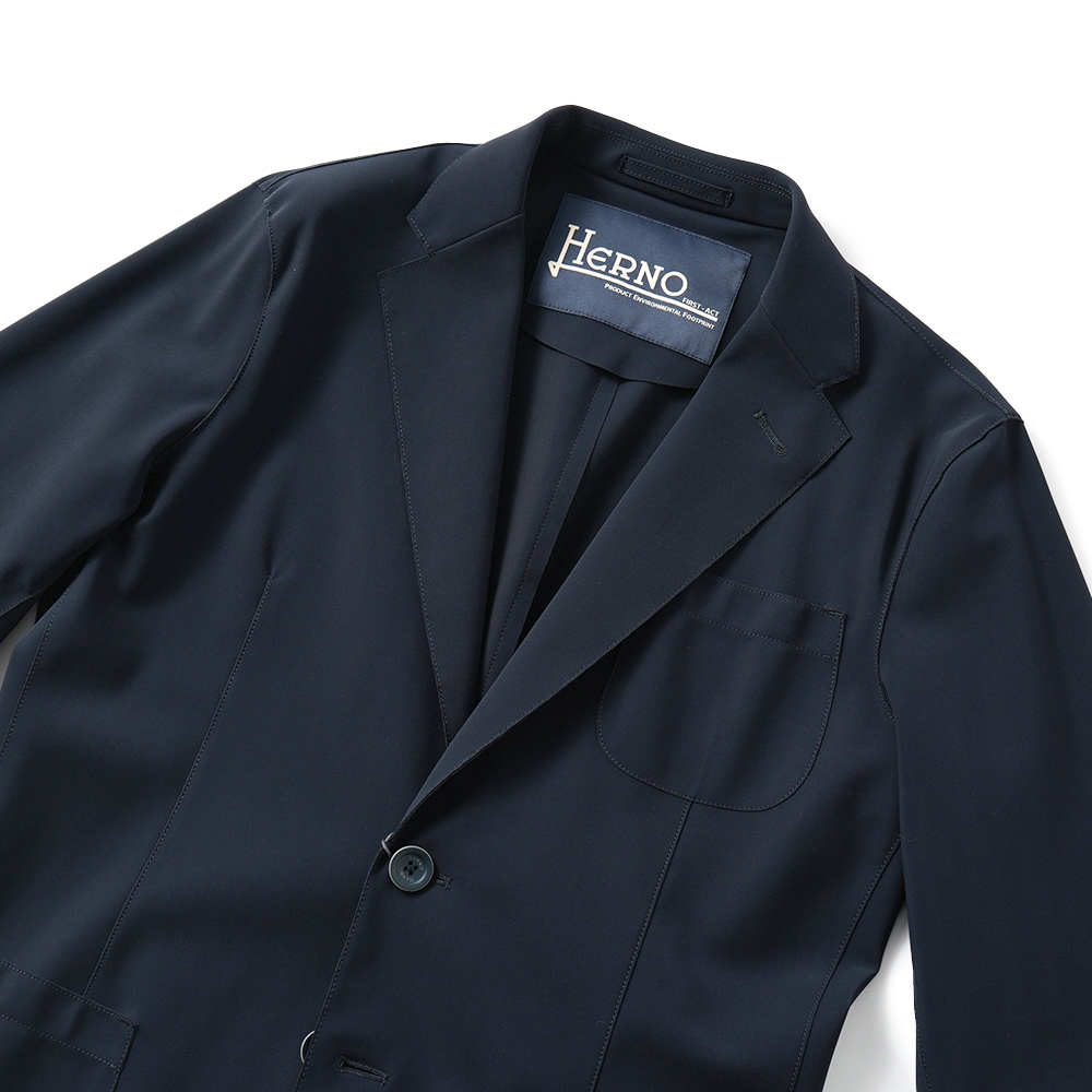 HERNO ヘルノ SCUBA LEGGERO NON LAVATO ストレッチナイロン 2B ジャケット GA000157U-12359S NAVY
