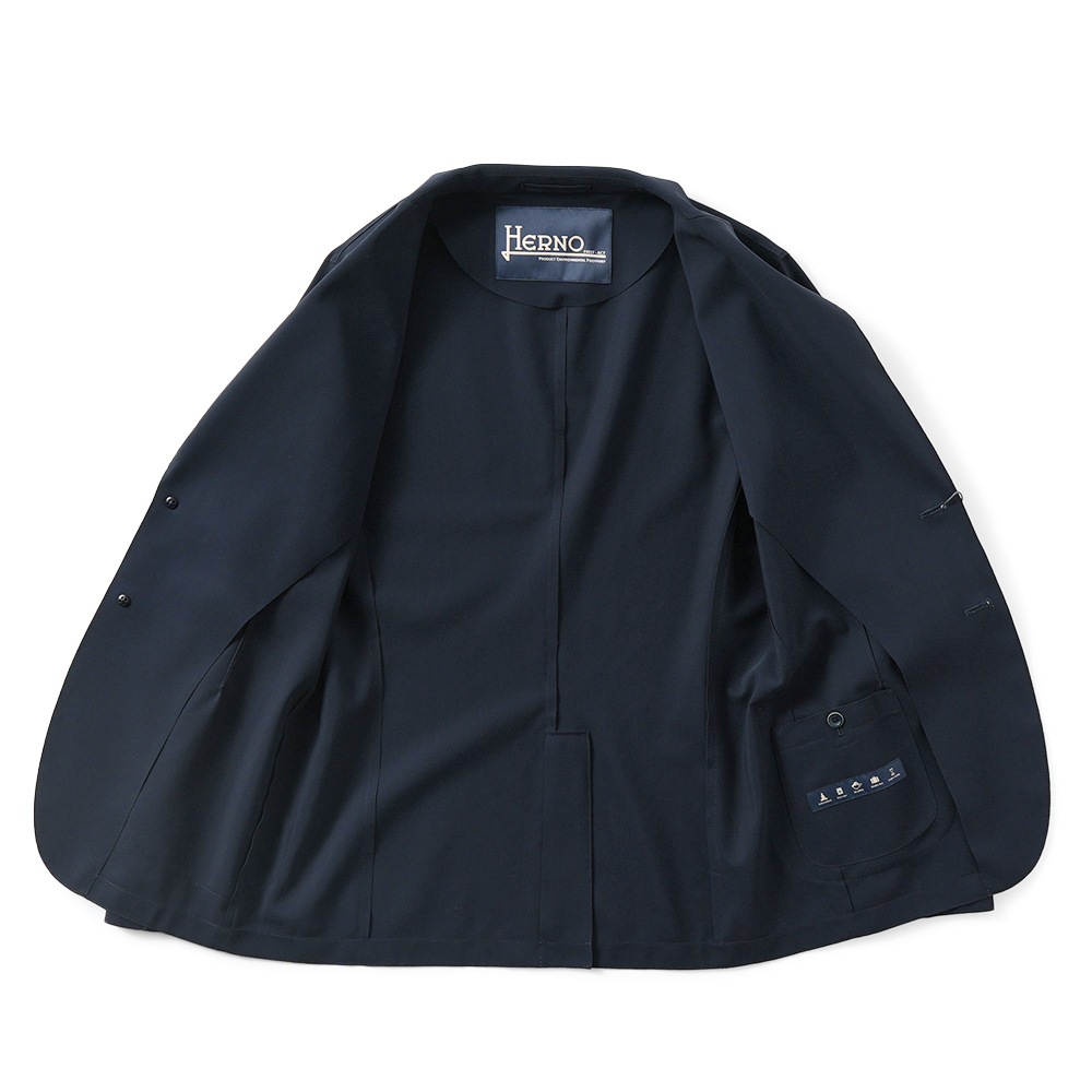 HERNO ヘルノ SCUBA LEGGERO NON LAVATO ストレッチナイロン 2B ジャケット GA000157U-12359S NAVY