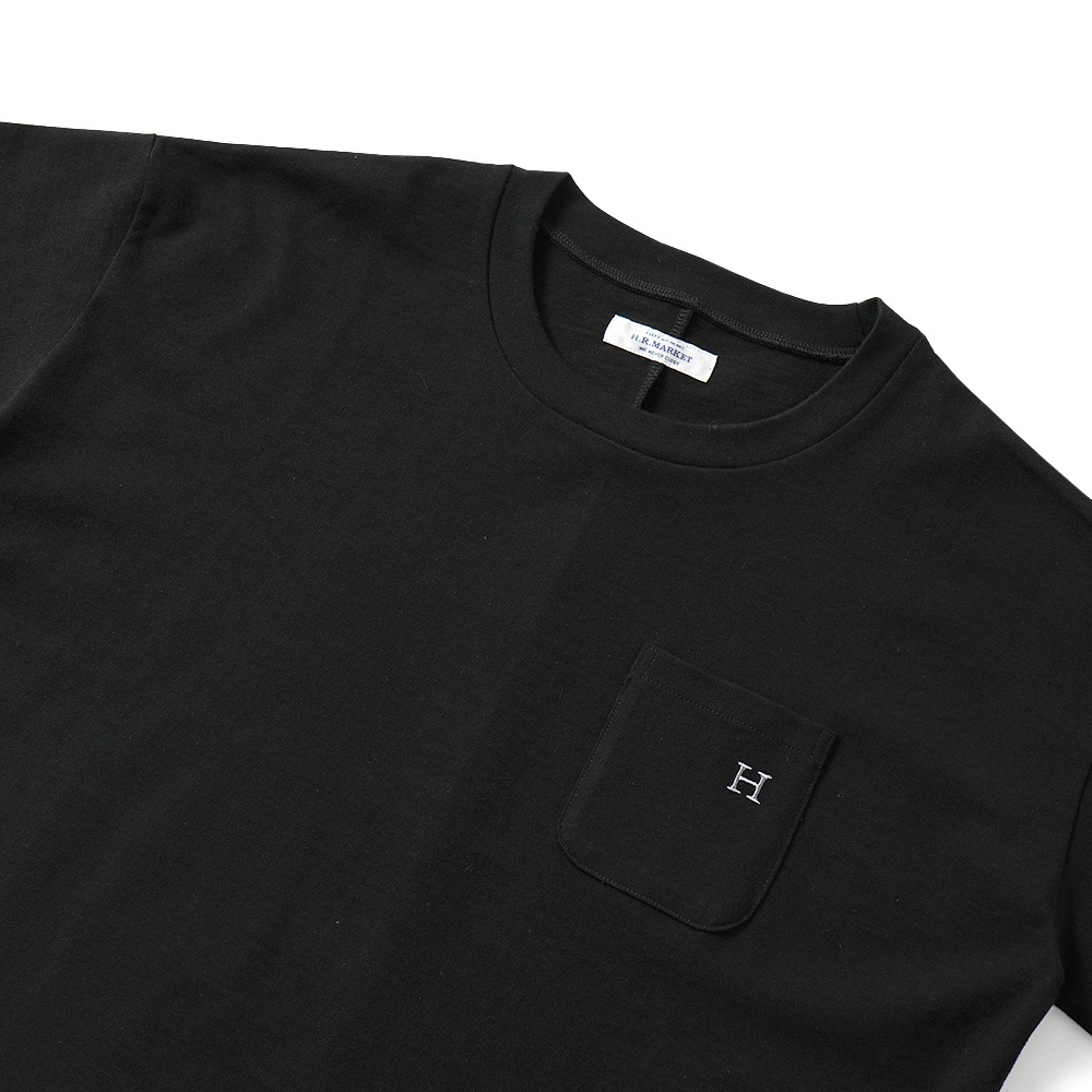 HOLLYWOOD RANCH MARKET ハリウッドランチマーケット Hエンブロイダリー ラウンドヘムTシャツ ウイメンズ 1006667 BLACK