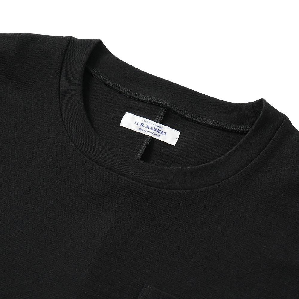 HOLLYWOOD RANCH MARKET ハリウッドランチマーケット Hエンブロイダリー ラウンドヘムTシャツ ウイメンズ 1006667 BLACK