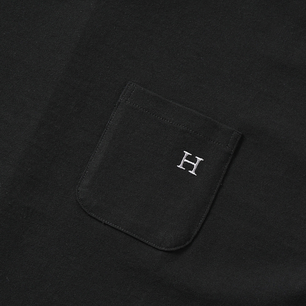 HOLLYWOOD RANCH MARKET ハリウッドランチマーケット Hエンブロイダリー ラウンドヘムTシャツ ウイメンズ 1006667 BLACK