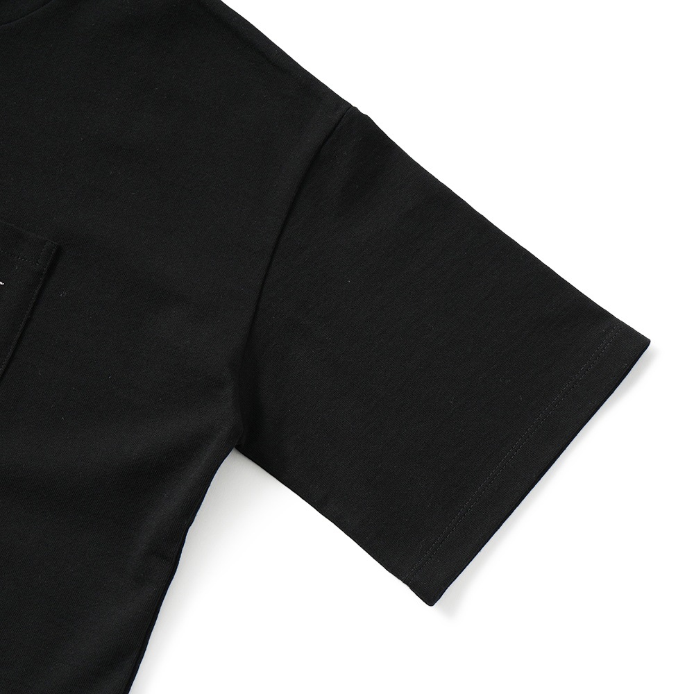 HOLLYWOOD RANCH MARKET ハリウッドランチマーケット Hエンブロイダリー ラウンドヘムTシャツ ウイメンズ 1006667 BLACK