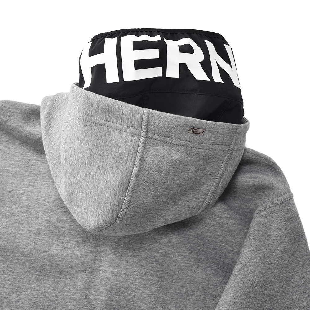HERNO ヘルノ ストレッチ ジャージ ジップアップ フーデッドパーカ JC000027U/50052+19339 L.GRAY