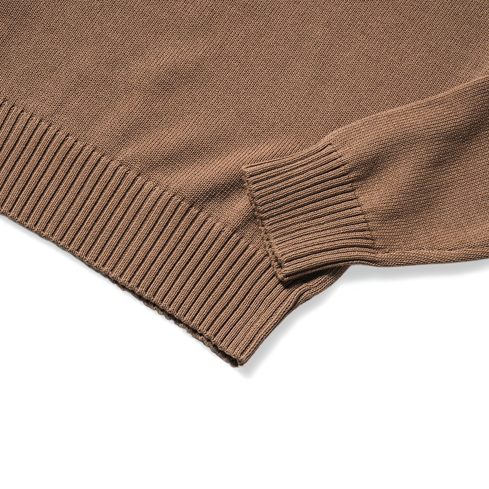DRUMOHR ドルモア 8G コットン クルーネック ニット D8Z103 BROWN