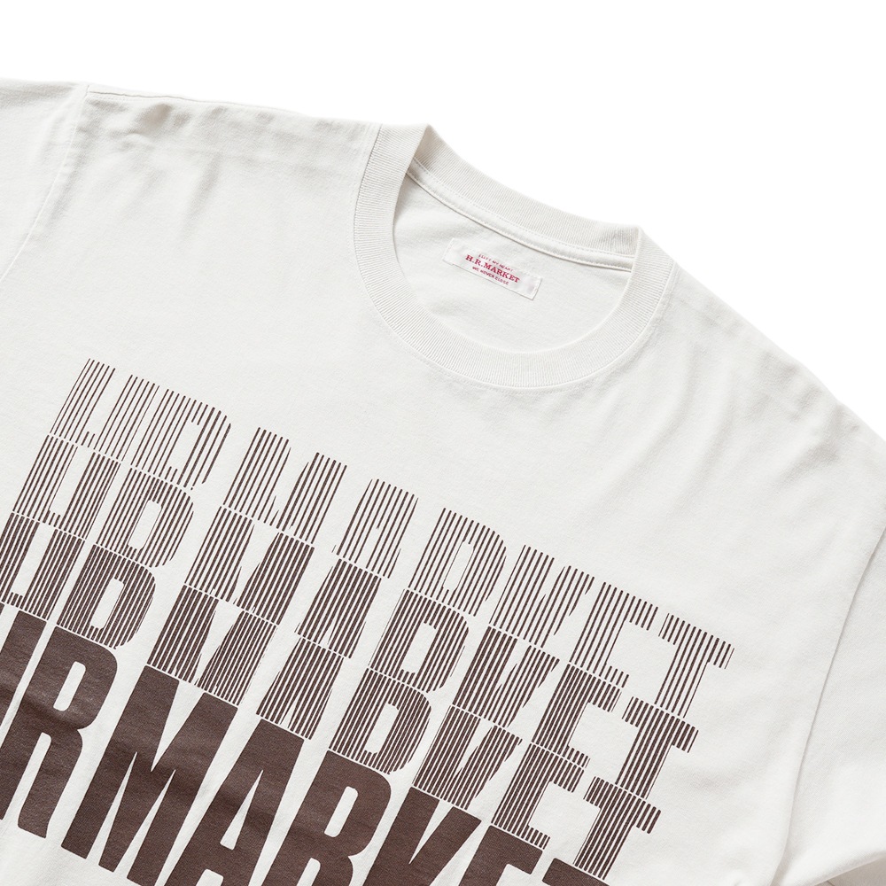 HOLLYWOOD RANCH MARKET ハリウッドランチマーケット グラデーションストライプ HRMARKET ロングスリーブ Tシャツ 1010110 NATURAL
