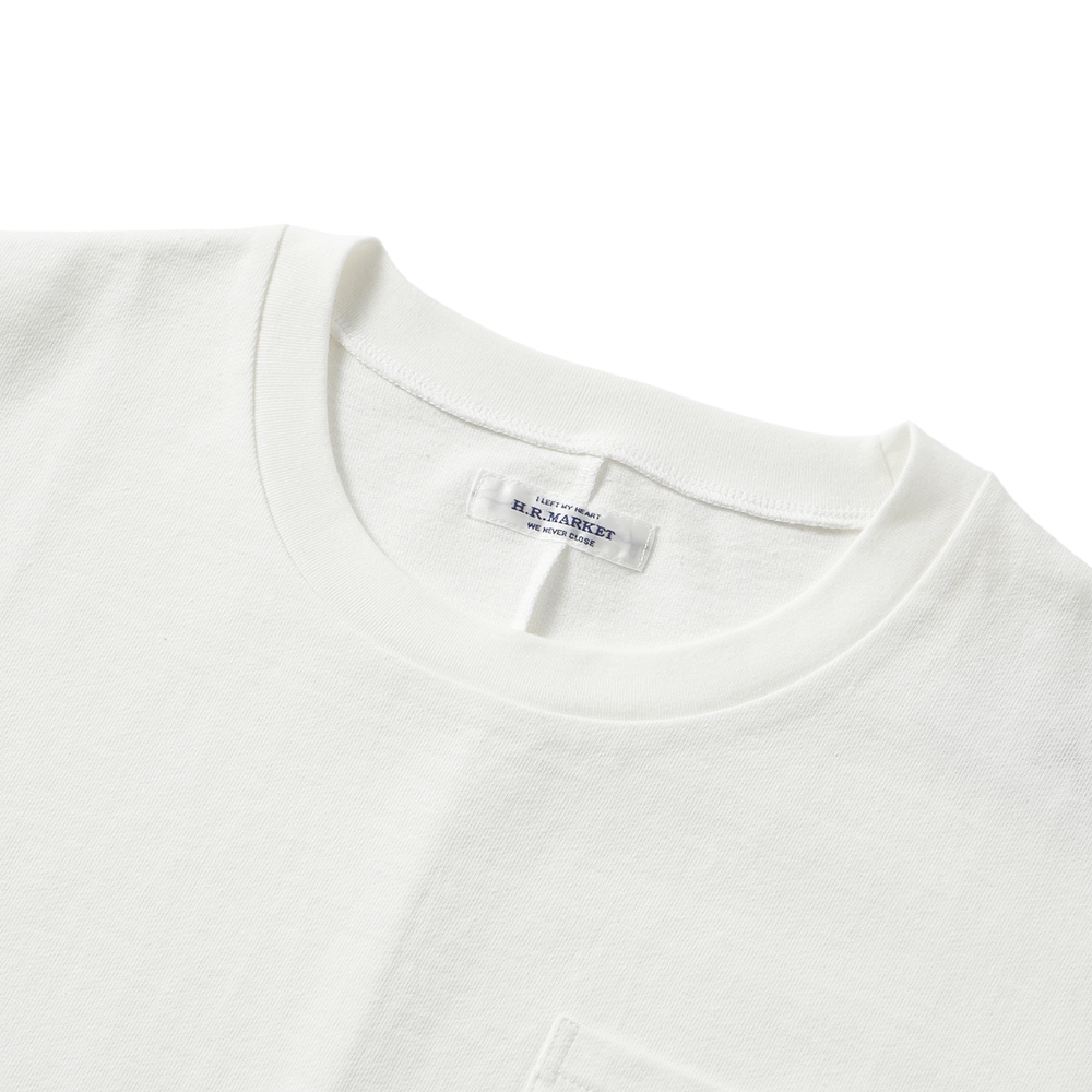 HOLLYWOOD RANCH MARKET ハリウッドランチマーケット Hエンブロイダリー ラウンドヘムTシャツ ウイメンズ 1006667 WHITE