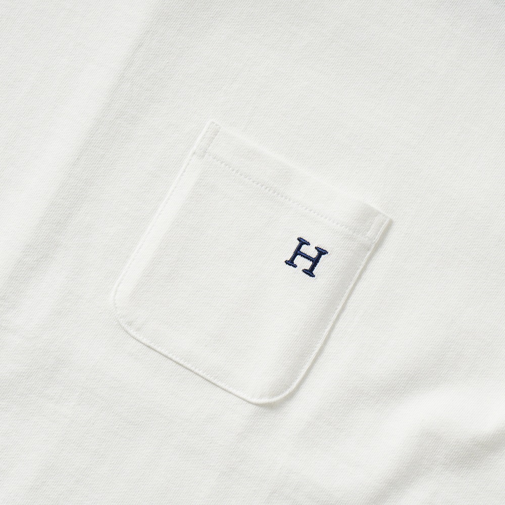 HOLLYWOOD RANCH MARKET ハリウッドランチマーケット Hエンブロイダリー ラウンドヘムTシャツ ウイメンズ 1006667 WHITE