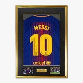 【正規品 】メッシ サイン入り おまけ付 0809バルサ イニエスタサイン入り メッシ直筆サイン入りバルセロナ08/09ホームユニフォーム特製