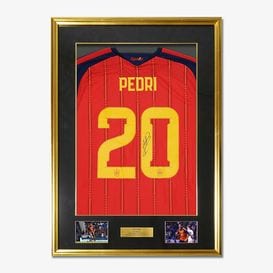 【期間限定】EURO2008スペイン代表監督、登録22名直筆サイン入りユニ ペドリ直筆サイン入りスペイン代表2026アウェイユニフォーム特製