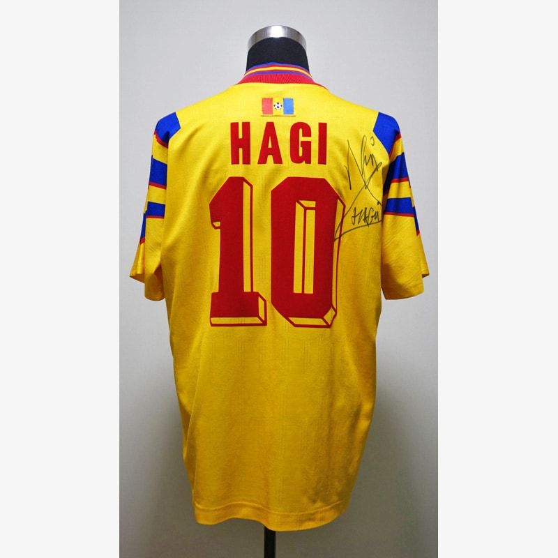 ルーマニア(A) 96-98 ユニフォーム hagi ゲオルゲ・ハジ 新品タグ付 ルーマニア代表 96-98 ユニフォーム adidas hagi ゲームシャツ