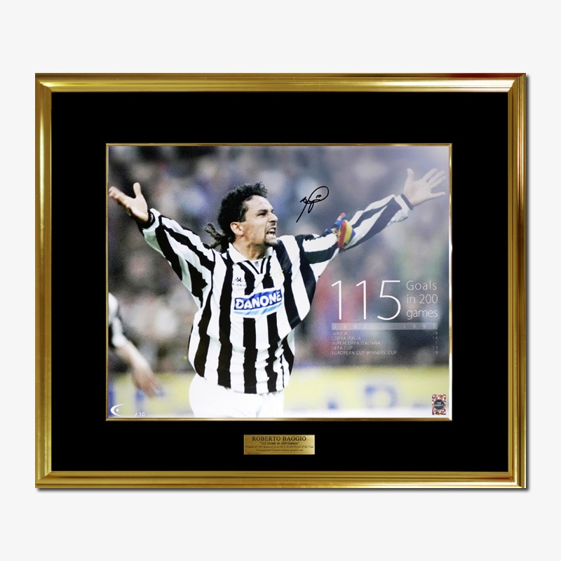 ロベルト・バッジョ 200ゴール記念ユニフォーム サイン入り
