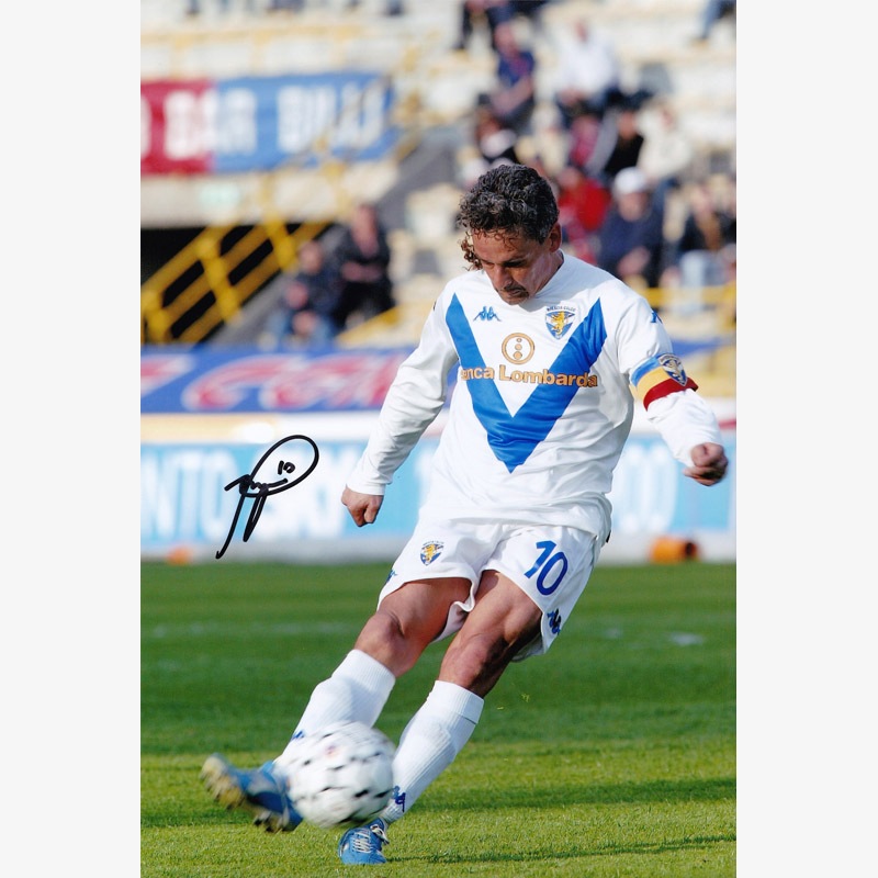 バッジョ直筆サイン入りブレシア03/04フォト | THE DUGOUT