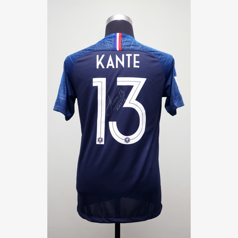 カンテ直筆サイン入りフランス代表2018ホームユニフォーム | THE DUGOUT
