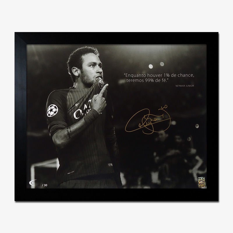 世界限定30枚] ネイマール直筆サイン入りクォートアート  