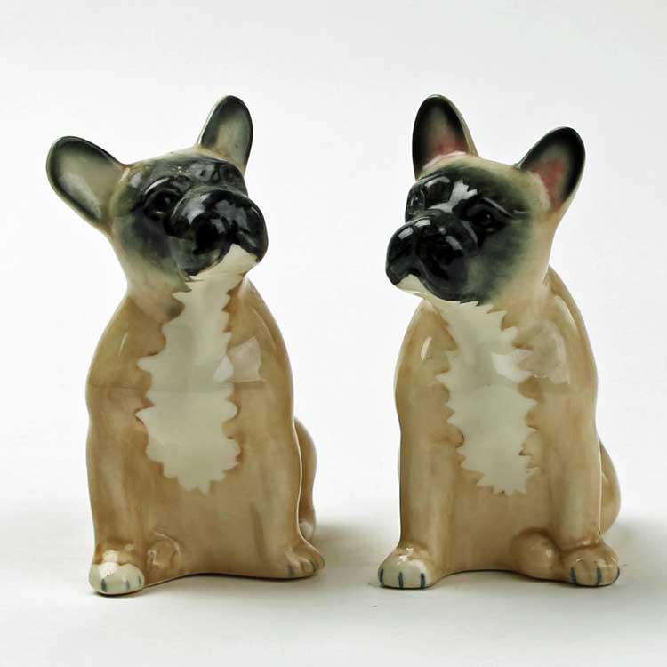【Quail Ceramics】French Bulldog (Fawn) Figure Set
