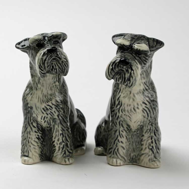 【Quail Ceramics】Schnauzer Salt&Pepper Set