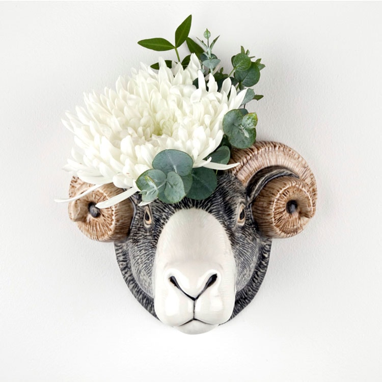 【Quail Ceramics】Swaledale Sheep Wall Vase