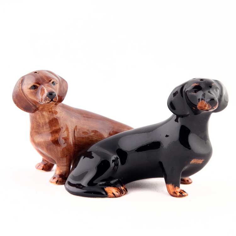【Quail Ceramics】Dachshund Salt&Pepper Set