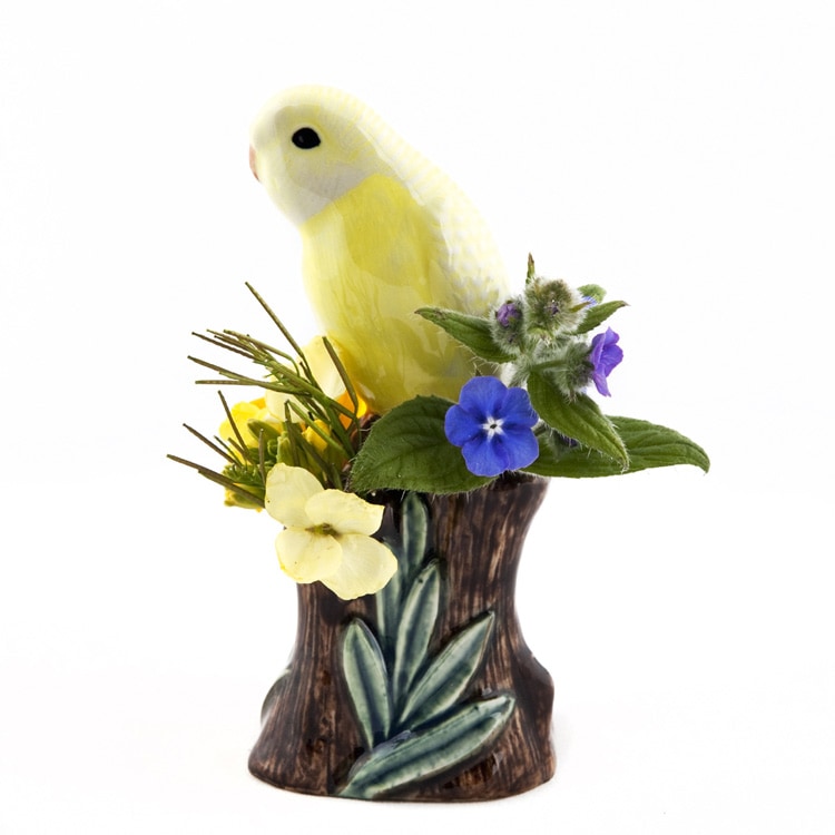 【Quail Ceramics】Budgerigar (Yellow) Bud Vase