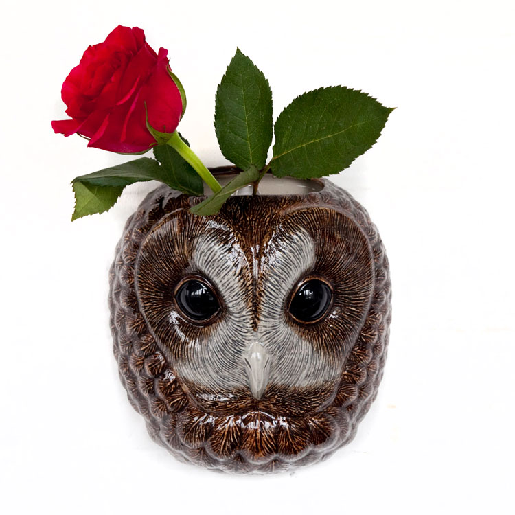 【Quail Ceramics】Tawny Owl Wall Vase