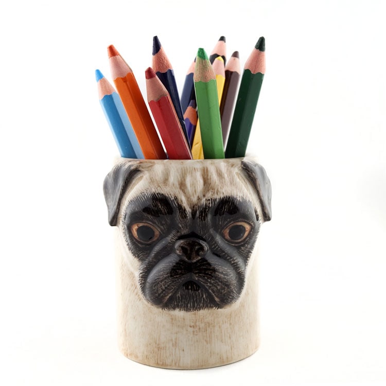 【Quail Ceramics】Pug (Fawn) Pencil Pot