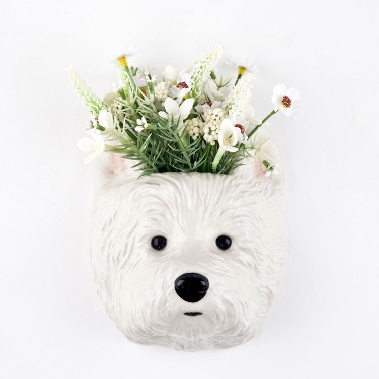 【Quail Ceramics】Westie Wall Vase
