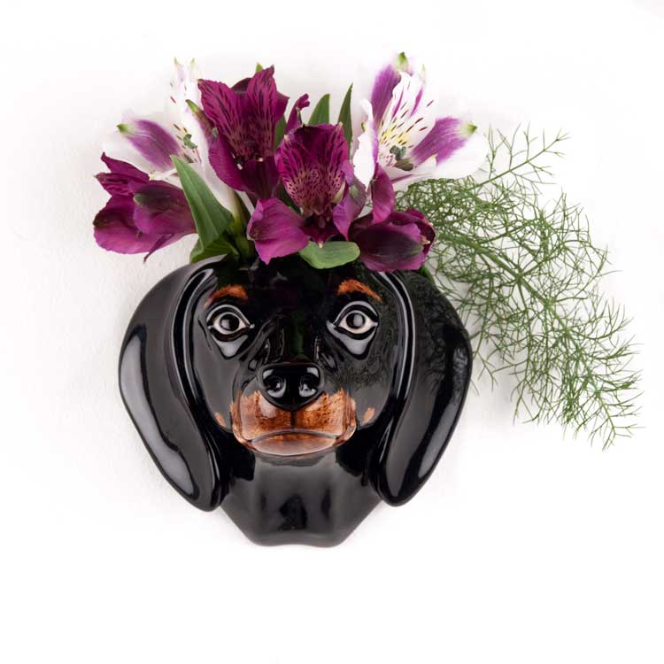 【Quail Ceramics】Dachshund Wall Vase