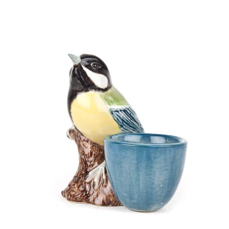 【Quail Ceramics】Great Tit with Egg Cup
