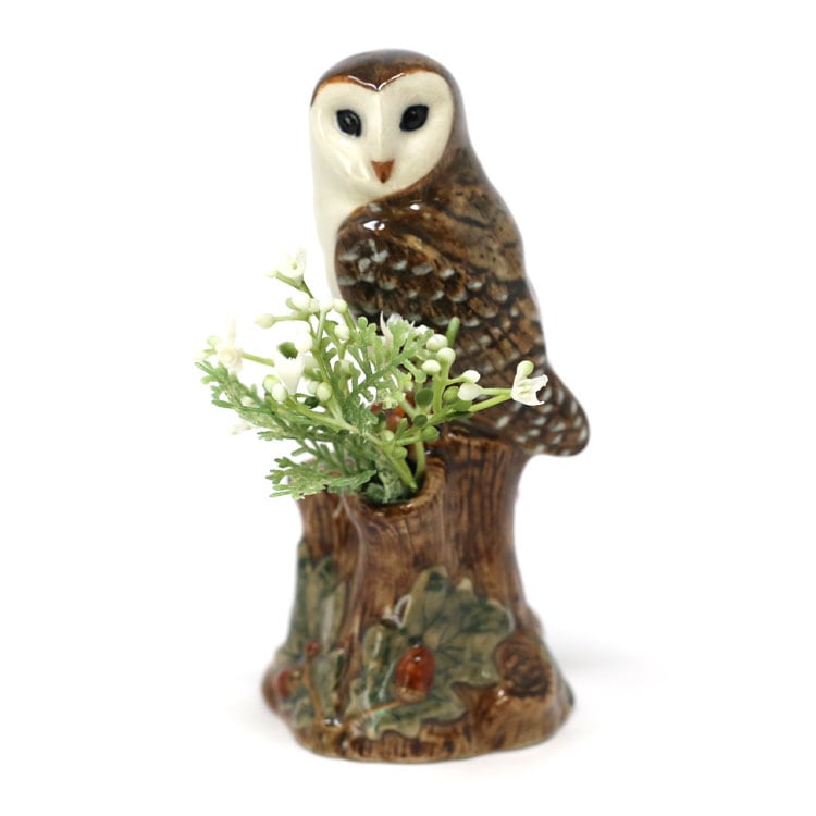 【Quail Ceramics】Barn Owl Bud Vase