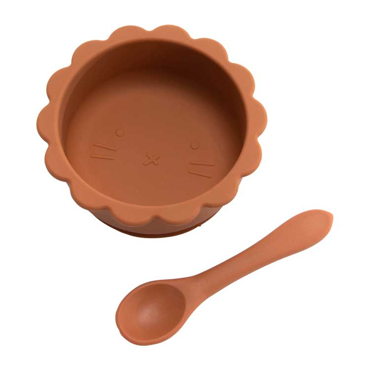 Kids Plate+Spoon Set -TERACOTTA-