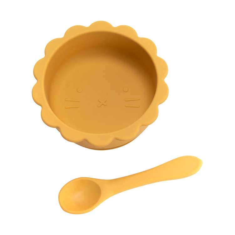 Kids Plate+Spoon Set -YELLOW-