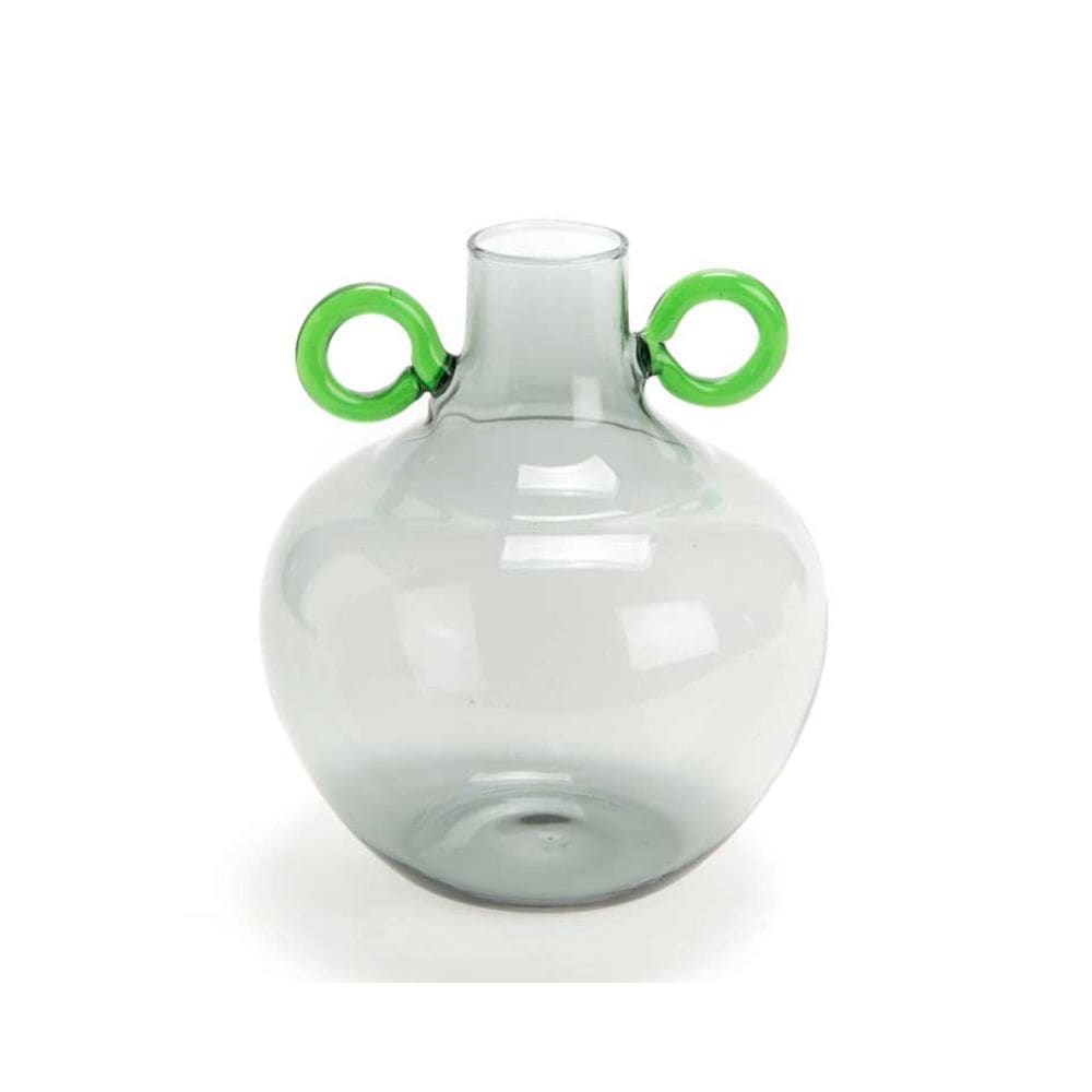 BiColor Glass Flower Vase -GREY-