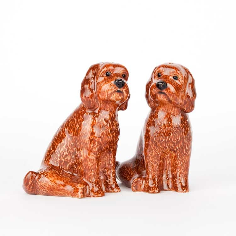【Quail Ceramics】Cockapoo (Red) Salt&Pepper Set