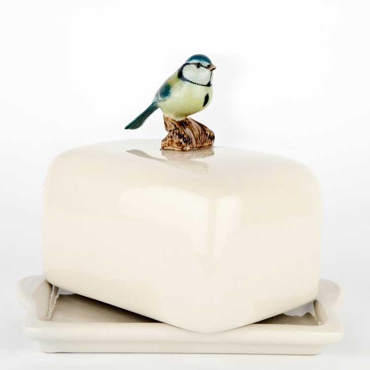 【Quail Ceramics】Blue Tit Butter Dishes