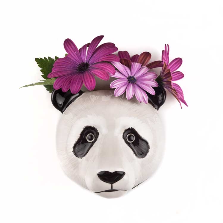 【Quail Ceramics】Panda Wall Vase（Sサイズ）