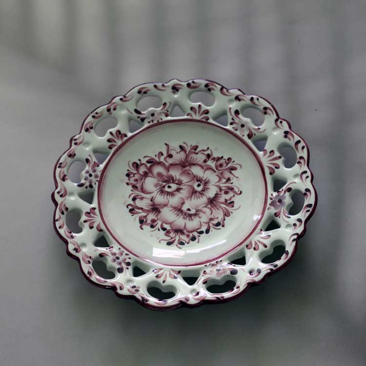 Azulejo Floral Wall Plate -Pink- (20cm)